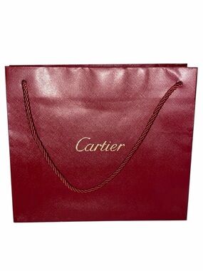 Cartier Medium Red Paper Shopping Bag Luxury Gift Bag Designer Packaging